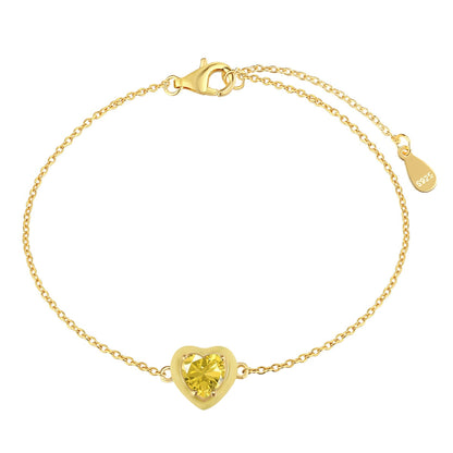 [Clover Jewelery]Sparkling Romantic Heart Shape Lover Bracelet