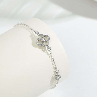 [Clover Jewelery]Delicate Four Leaf Clover Bracelet