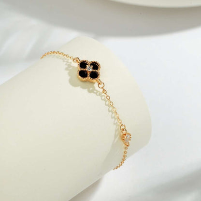 [Clover Jewelery]Delicate Four Leaf Clover Bracelet