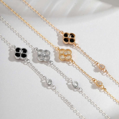 [Clover Jewelery]Delicate Four Leaf Clover Bracelet