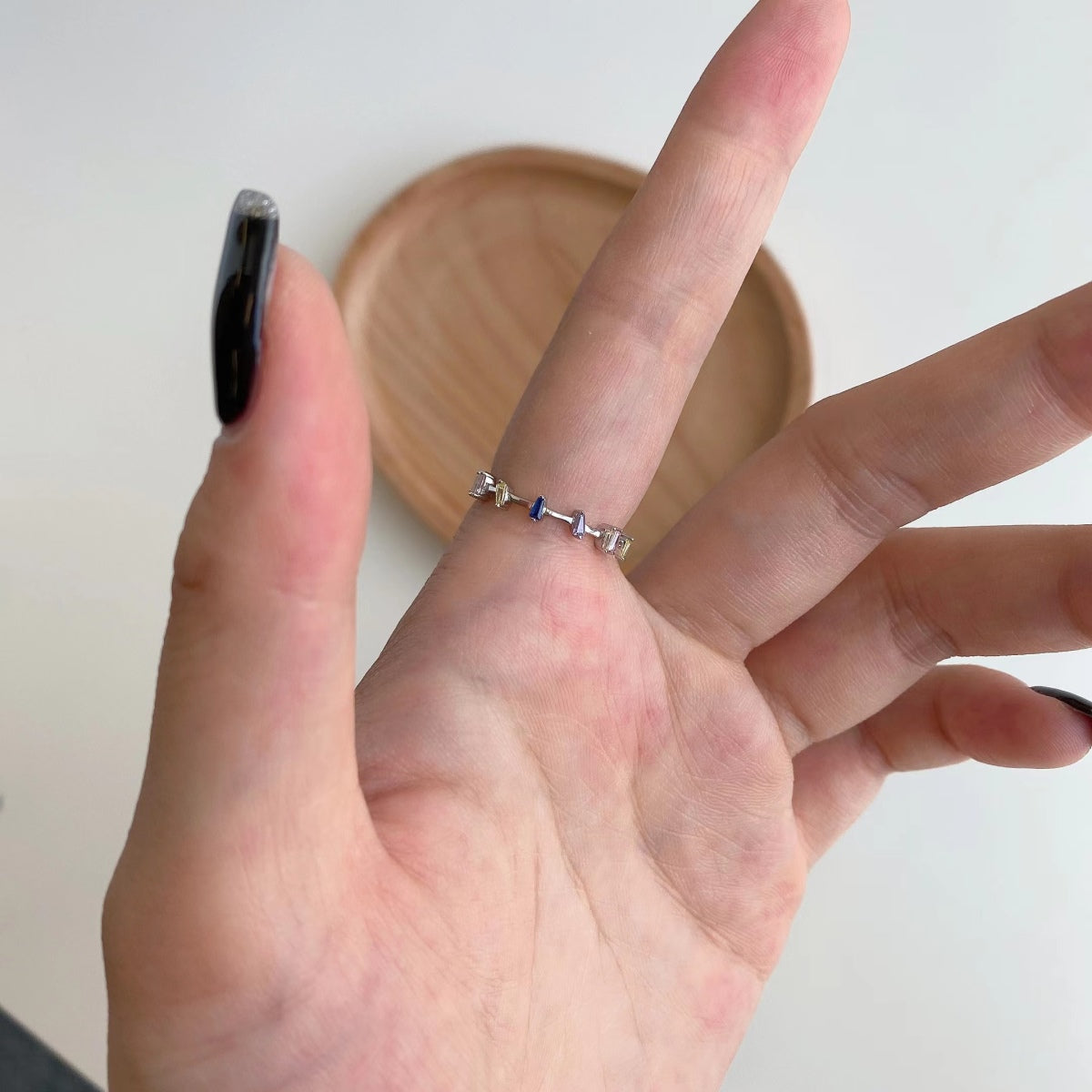 [Clover Jewelery]Unique Trapezoid Cut Daily Ring