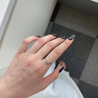 [Clover Jewelery]Radiant Colorful Multi Cut Daily Ring