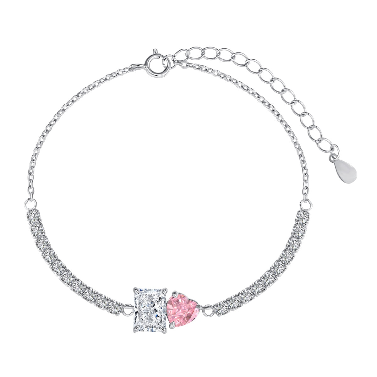 [Clover Jewelery]Dazzling Unique Multi Shape Lover Bracelet