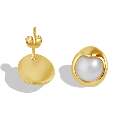 [Clover Jewelery]Dainty Bread Pearl Earrings
