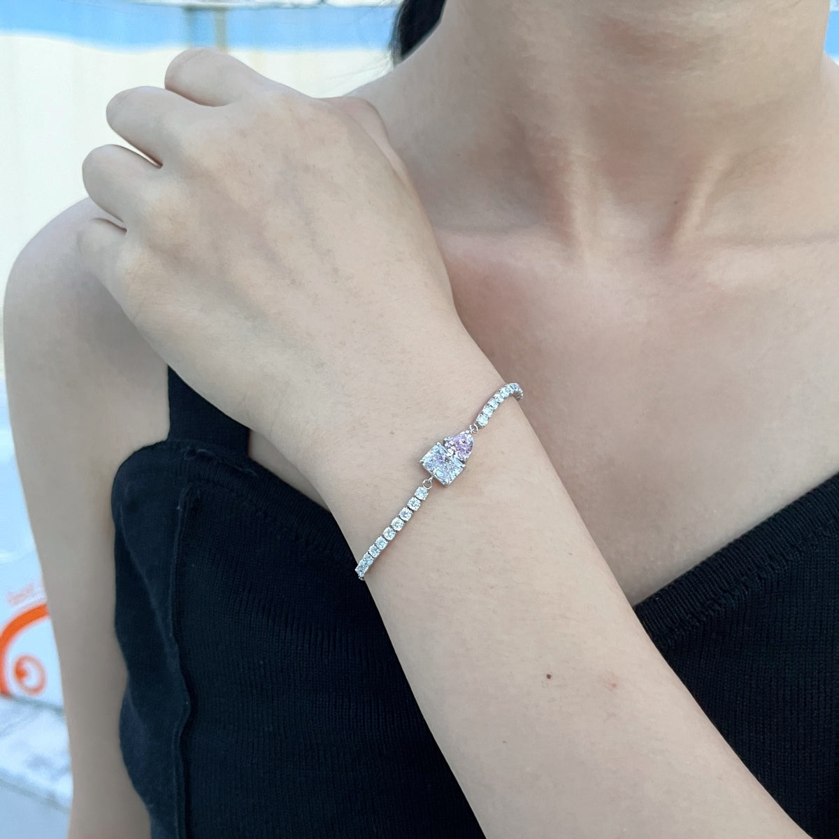 [Clover Jewelery]Dazzling Unique Multi Shape Lover Bracelet