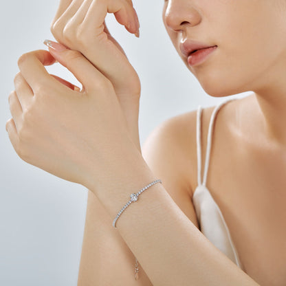 [Clover Jewelery]0.75 Carat Exquisite Oval Cut Daily Bracelet