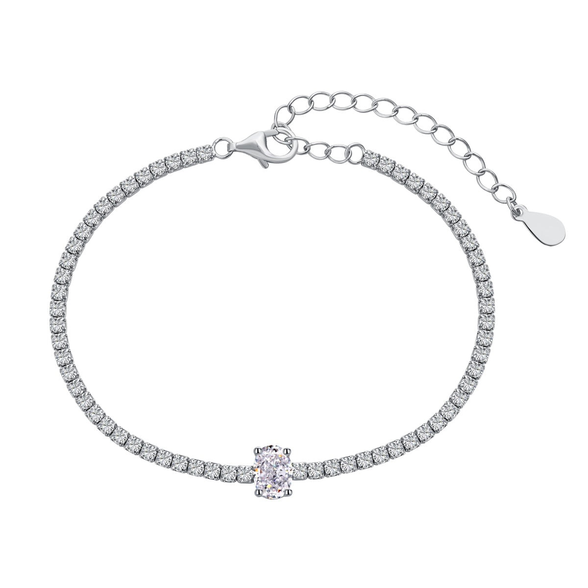 [Clover Jewelery]0.75 Carat Exquisite Oval Cut Daily Bracelet