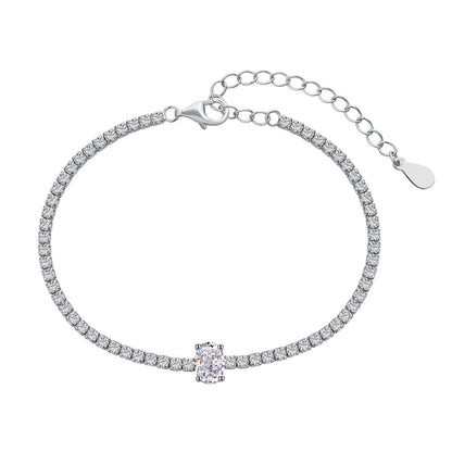 [Clover Jewelery]0.75 Carat Exquisite Oval Cut Daily Bracelet
