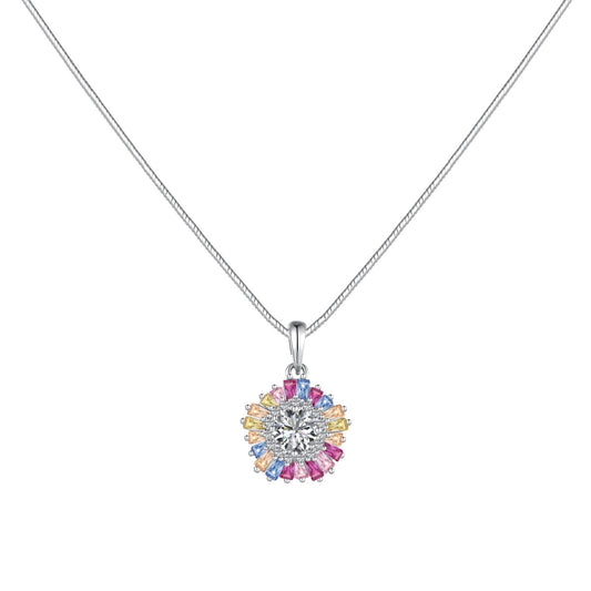 [Clover Jewelery]Charming Flower Colorful Necklace