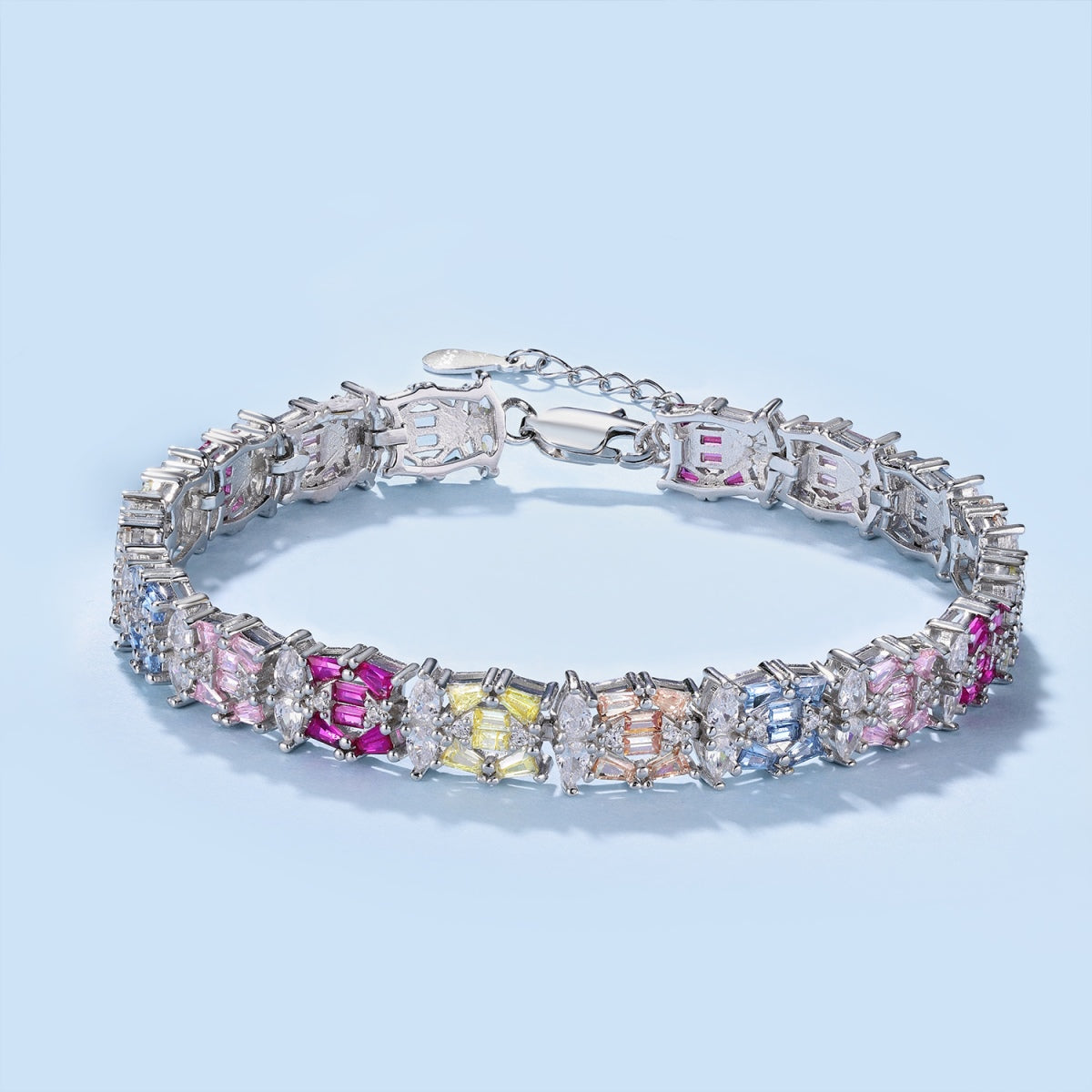[Clover Jewelery]Delicate Colorful Multi Cut Party Bracelet