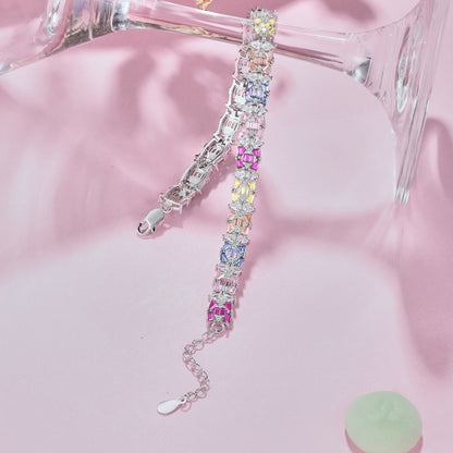 [Clover Jewelery]Delicate Colorful Multi Cut Party Bracelet