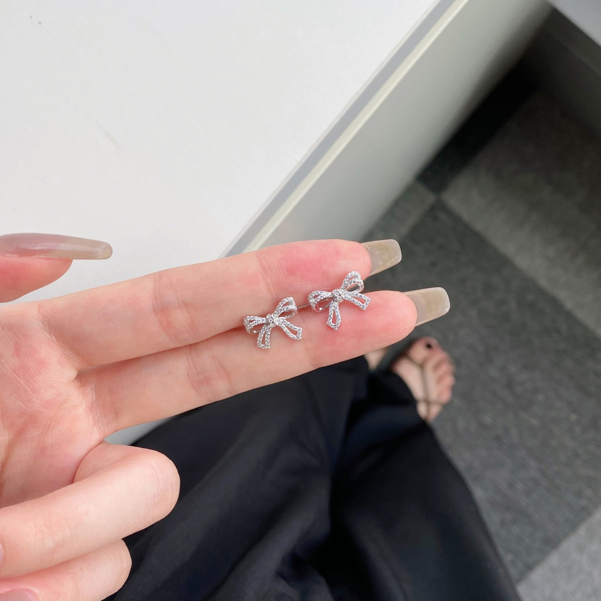 [Clover Jewelery]Dainty Bow Shape Earrings