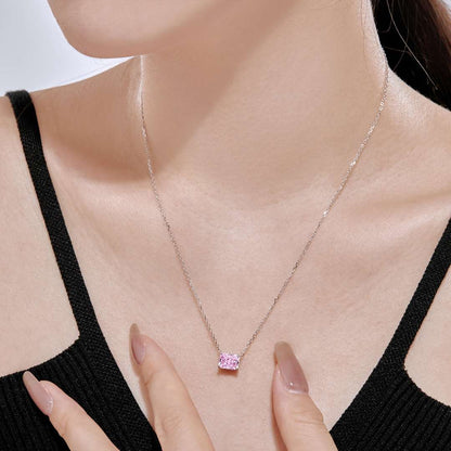 [Clover Jewelery]Luxurious Square Shape Colorful Necalack