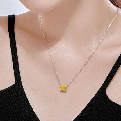 [Clover Jewelery]Luxurious Square Shape Colorful Necalack
