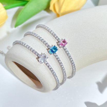 [Clover Jewelery]0.75 Carat Exquisite Oval Cut Daily Bracelet