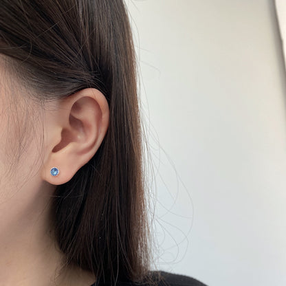 [Clover Jewelery]Sparkling Colorful Round Shape Earrings