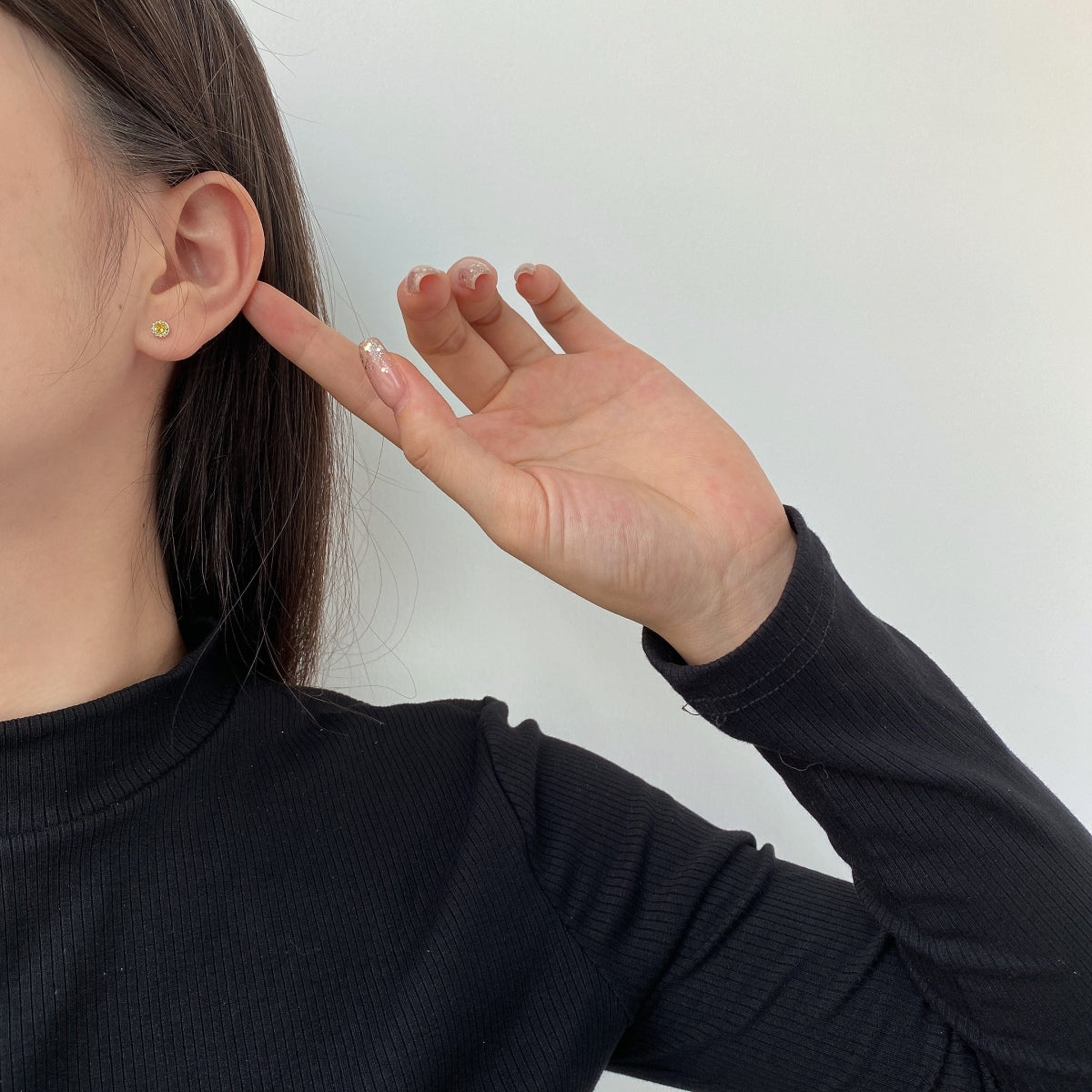 [Clover Jewelery]Sparkling Colorful Round Shape Earrings