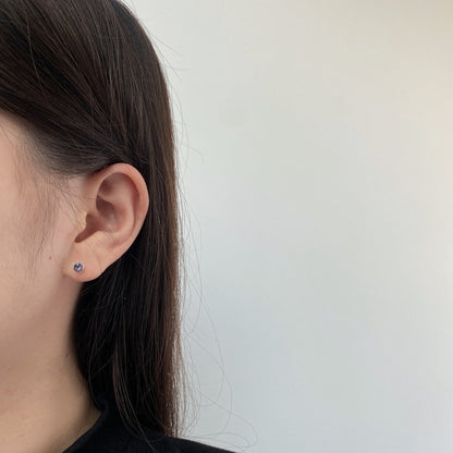 [Clover Jewelery]Sparkling Colorful Round Shape Earrings