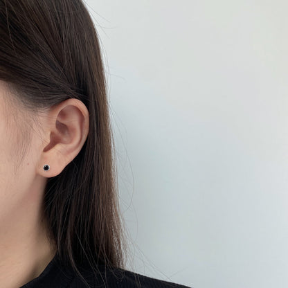 [Clover Jewelery]Sparkling Colorful Round Shape Earrings