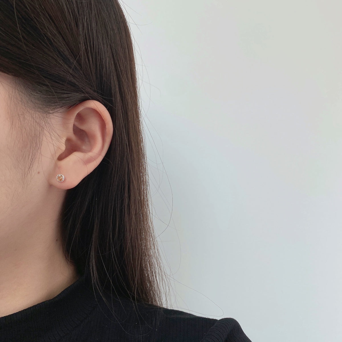 [Clover Jewelery]Sparkling Colorful Round Shape Earrings