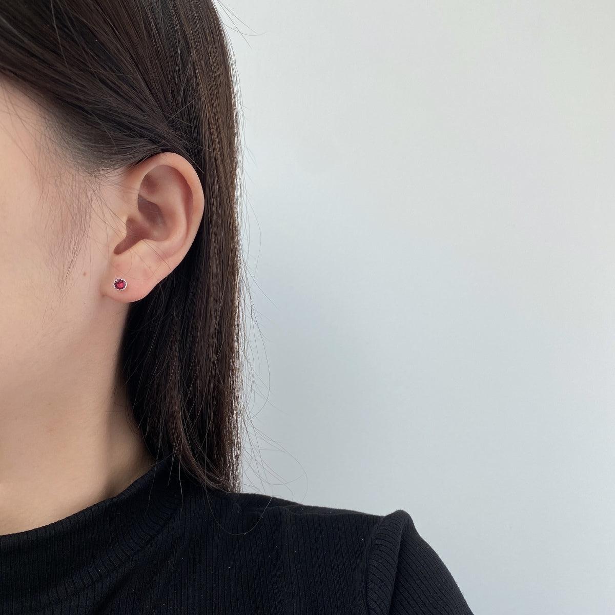 [Clover Jewelery]Sparkling Colorful Round Shape Earrings