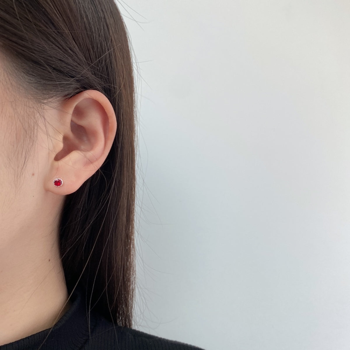 [Clover Jewelery]Sparkling Colorful Round Shape Earrings