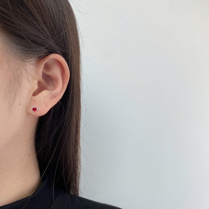 [Clover Jewelery]Sparkling Colorful Round Shape Earrings