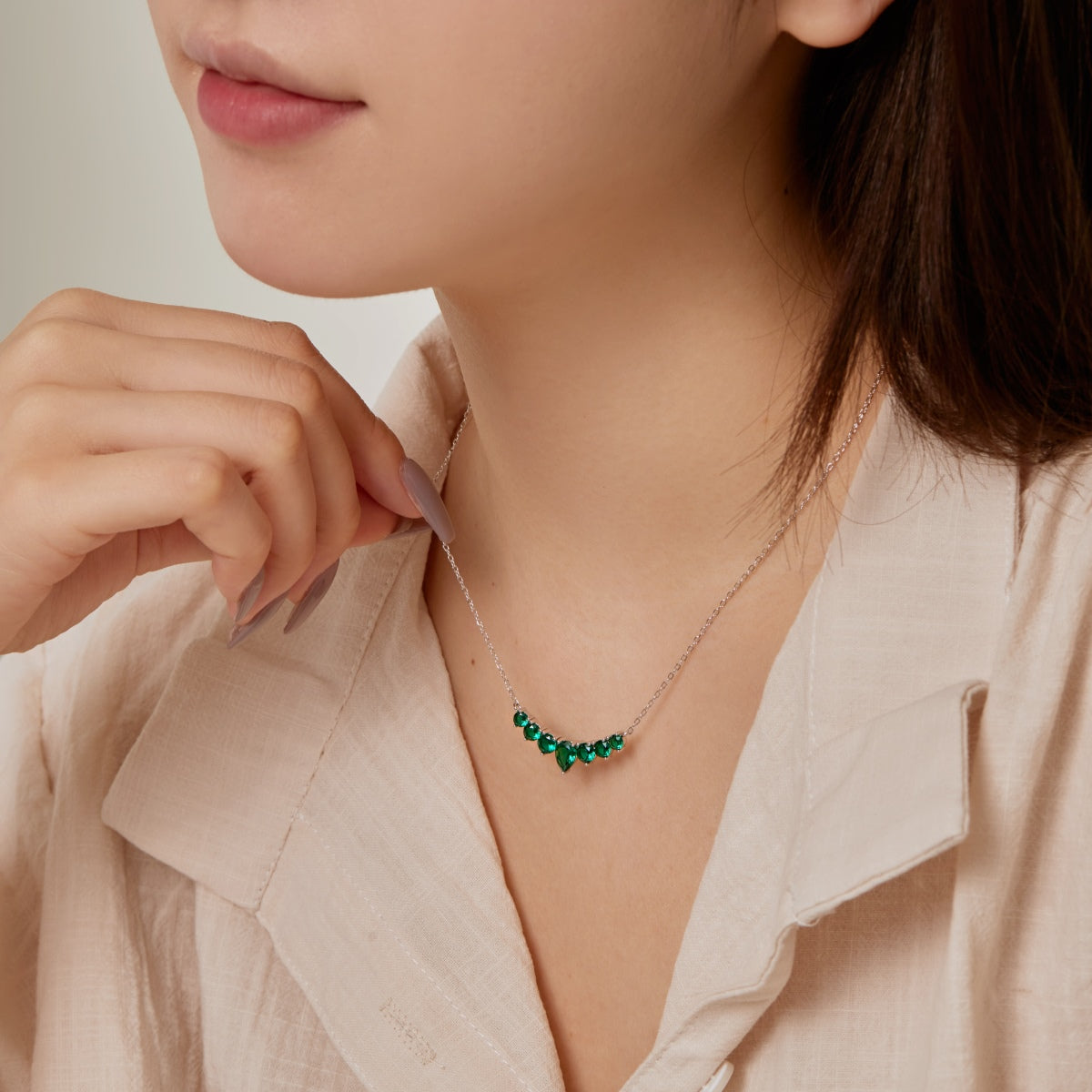 [Clover Jewelery]Dainty Colorful Heart Necklace