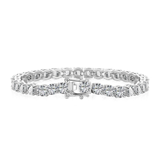 [Clover Jewelery]Ornate Sparkling Round Cut Wedding Bracelet