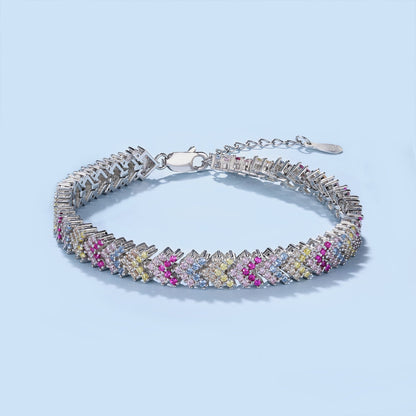 [Clover Jewelery]Ornate Sparkling Round Cut Party Bracelet