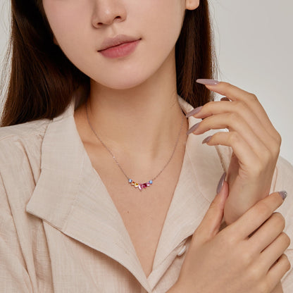 [Clover Jewelery]Dainty Colorful Heart Necklace