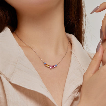 [Clover Jewelery]Dainty Colorful Heart Necklace