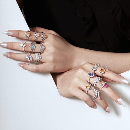 [Clover Jewelery]Unique Vivid Snake Shape Daily Ring