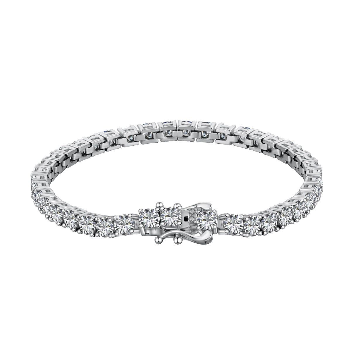 [Clover Jewelery]Luxurious Ornate Round Cut Tennis Bracelet