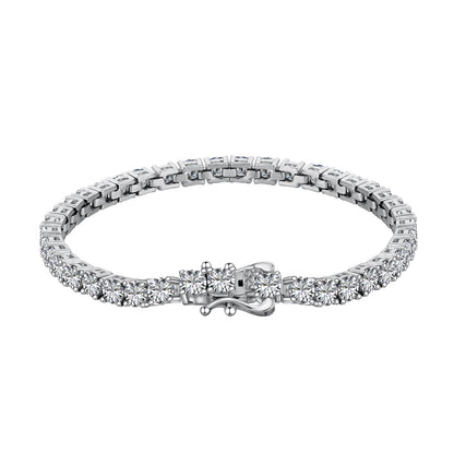[Clover Jewelery]Luxurious Ornate Round Cut Tennis Bracelet