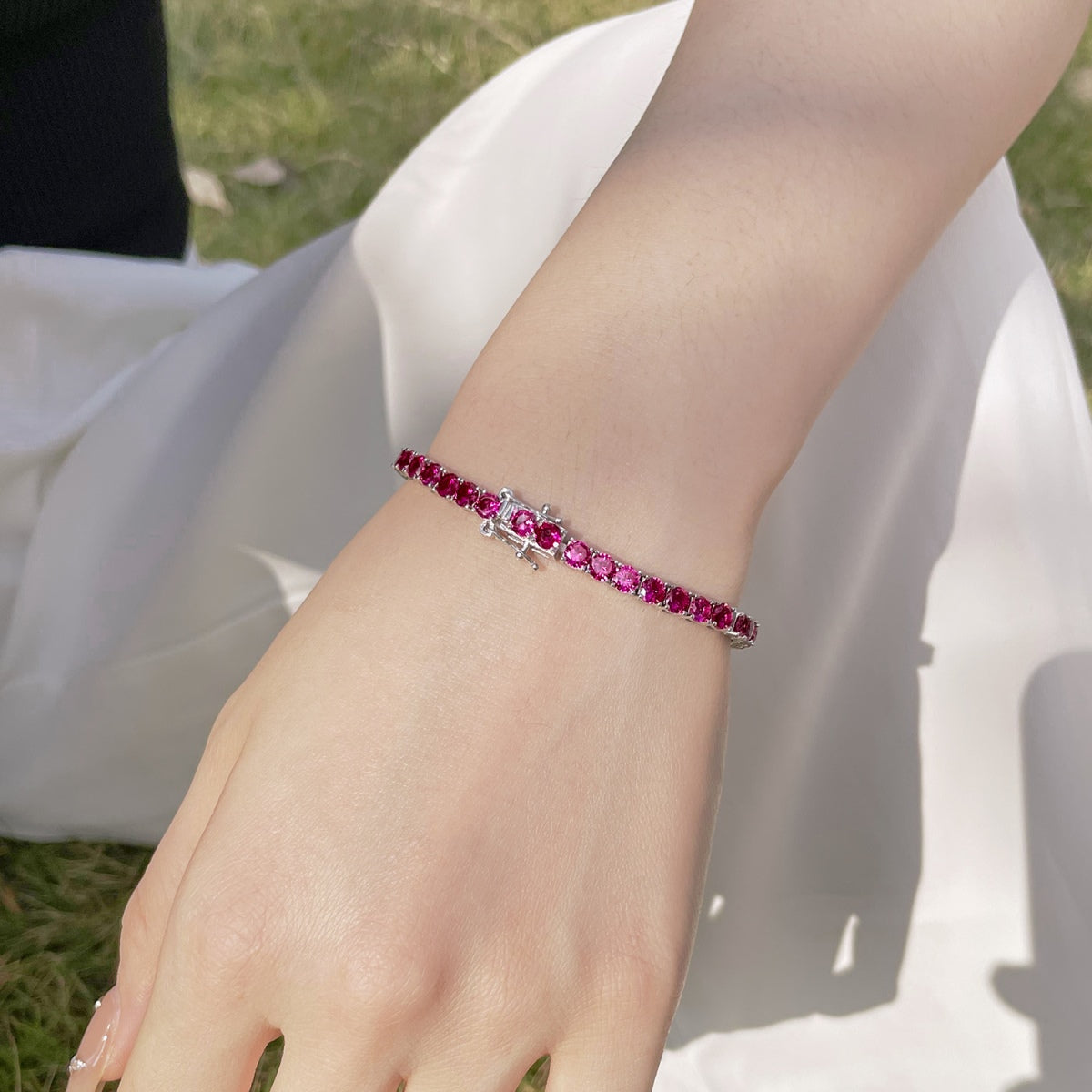 [Clover Jewelery]Radiant Colorful Round Cut Party Bracelet