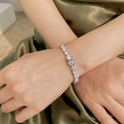 [Clover Jewelery]0.75 Carat Dazzling Round Cut Wedding Bracelet