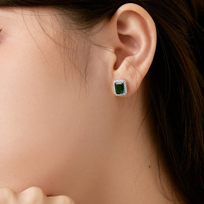 [Clover Jewelery]Luxurious Dainty Emerald Cut Banquet Earrings