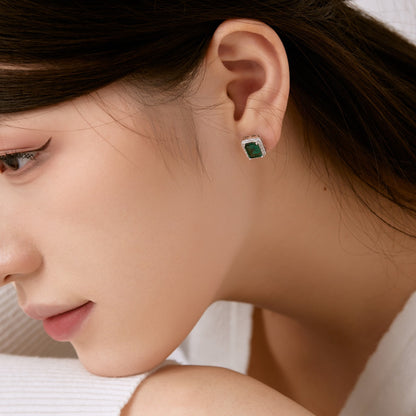 [Clover Jewelery]Luxurious Dainty Emerald Cut Banquet Earrings