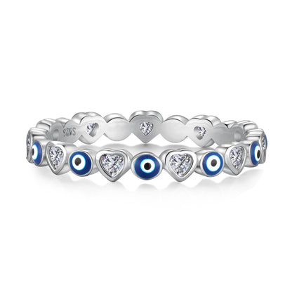 [Clover Jewelery]Radiant Colorful Round Shape Daily Ring