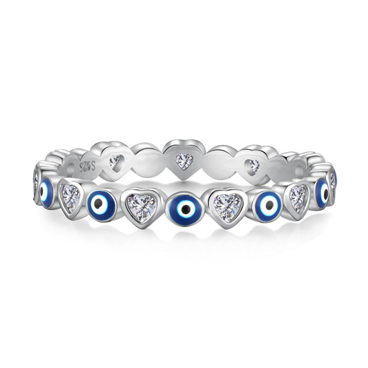 [Clover Jewelery]Radiant Colorful Round Shape Daily Ring