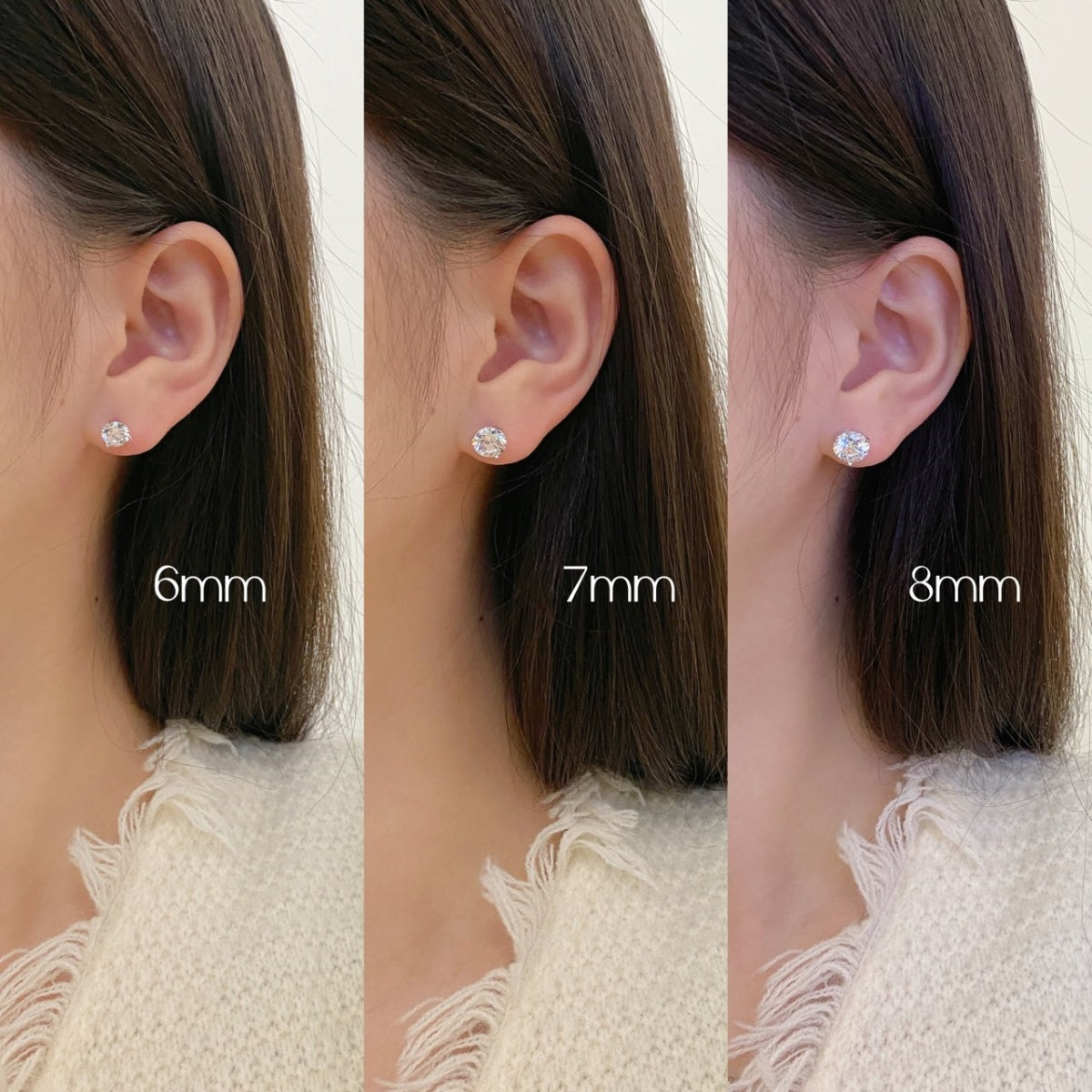 [Clover Jewelery]Dainty Round Shape Earrings