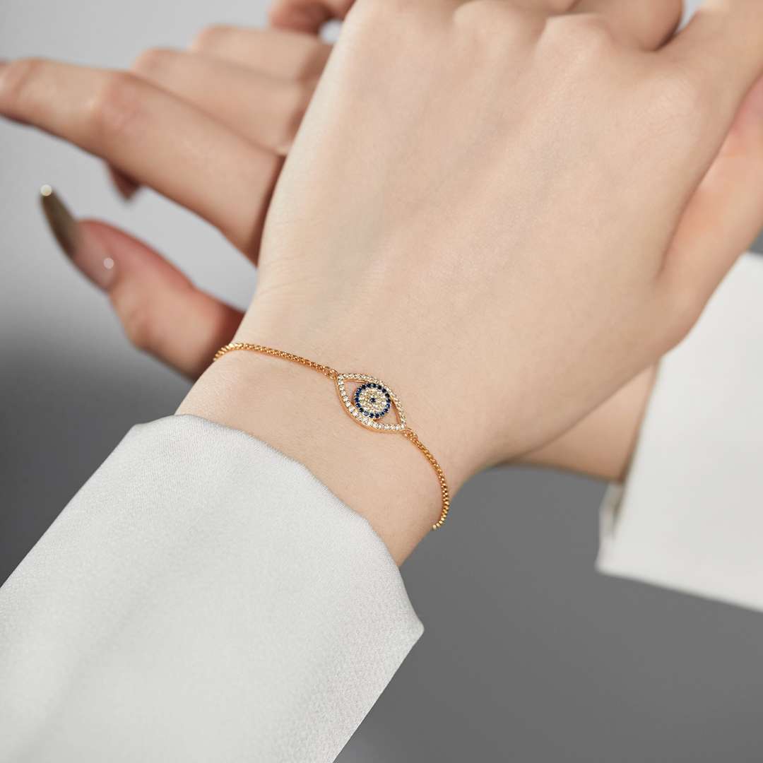 [Clover Jewelery]Dazzling Eye Shape Necklace