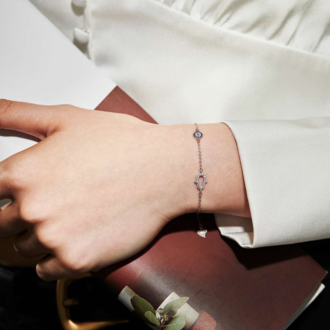 [Clover Jewelery]Gost Shape & Round Shape Necklace