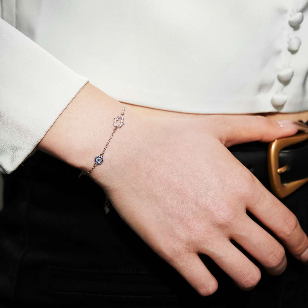 [Clover Jewelery]Gost Shape & Round Shape Necklace