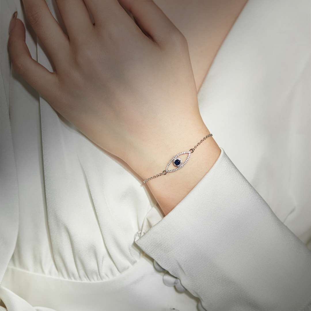 [Clover Jewelery]Devil's Eye Hollow Design Bracelet