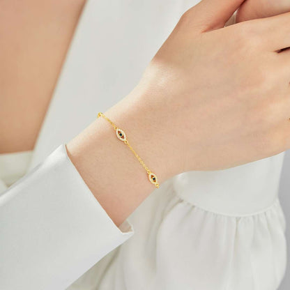 [Clover Jewelery]Evil Eye Shape Pendent Necklace