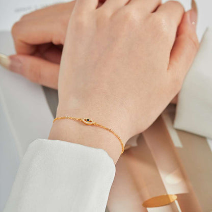 [Clover Jewelery]Evil Eye Shape Necklace