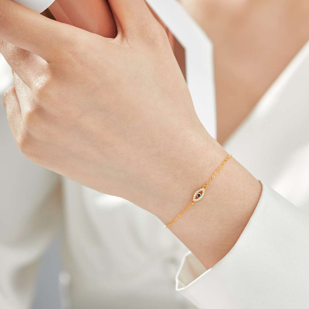 [Clover Jewelery]Evil Eye Shape Necklace