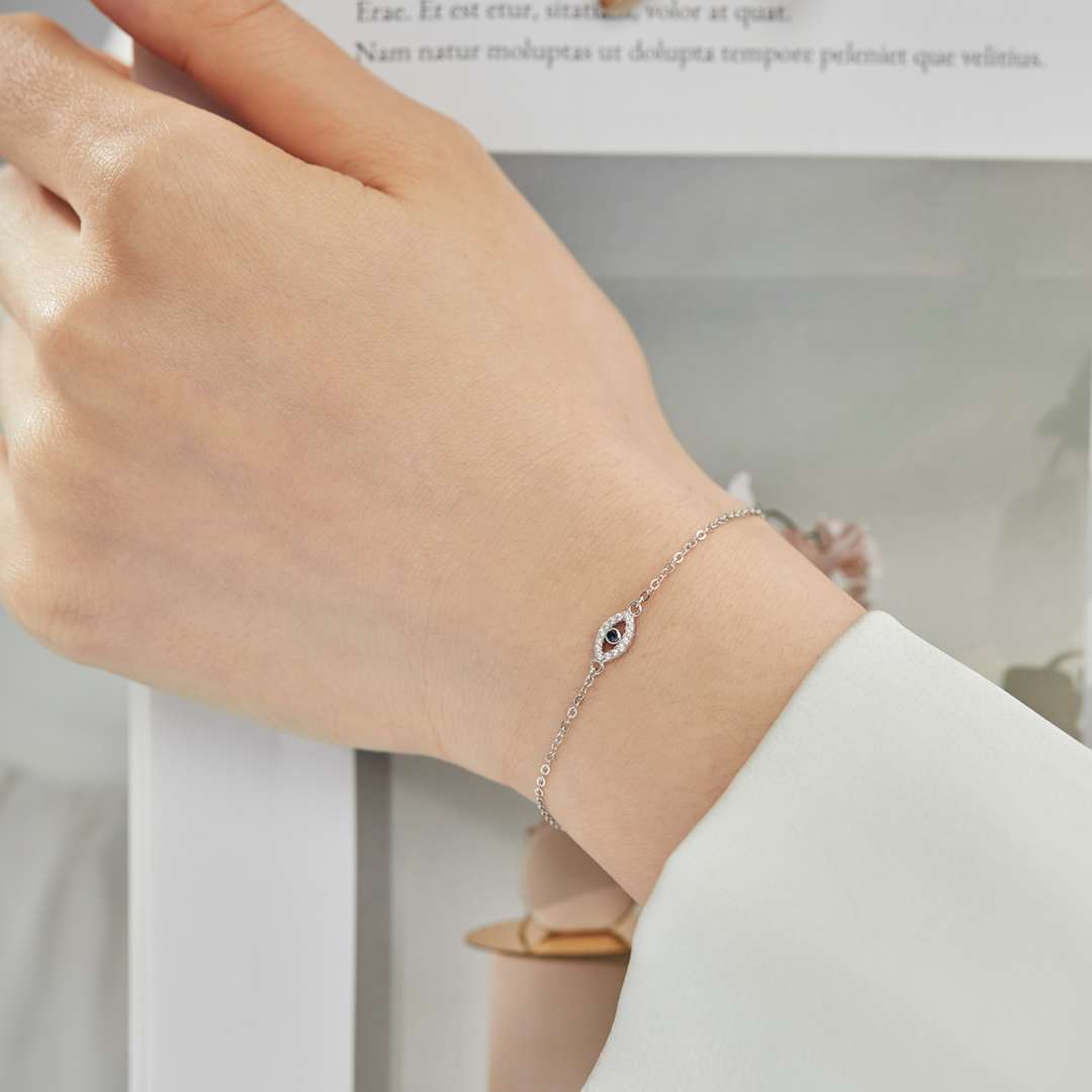 [Clover Jewelery]Evil Eye Shape Necklace